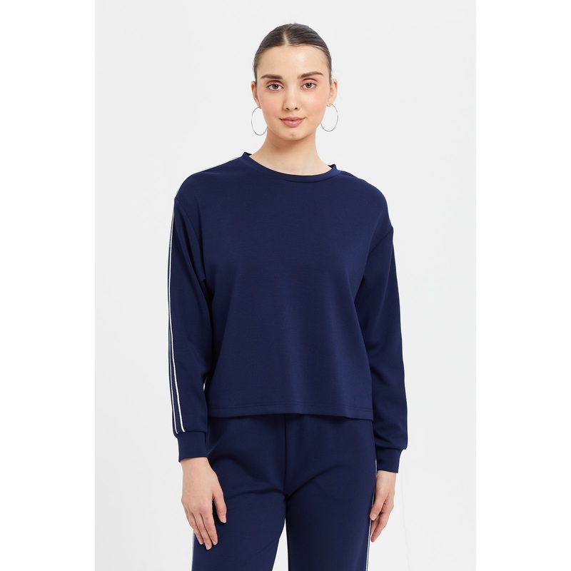 Women Navy Active Sweatshirt|UK8|UK10|UK12|UK14|UK16|UK18