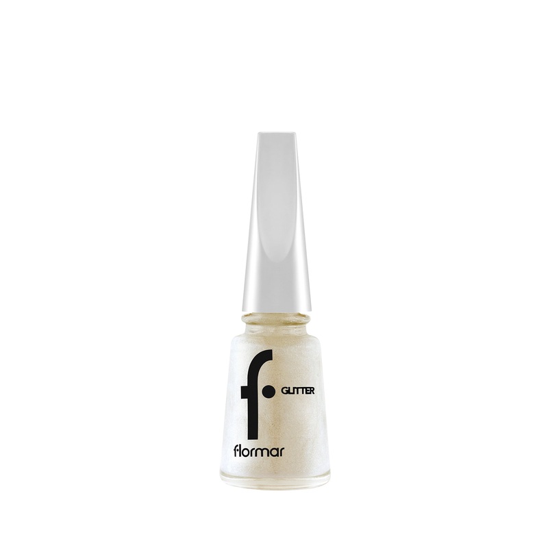 Flormar Glitter Nail Enamel Gl12 White Pearl