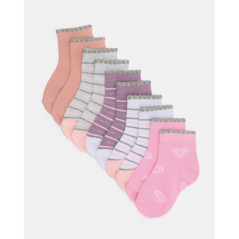 Infant Girls Assorted   Ankle Length Socks (Pack Of 5)
