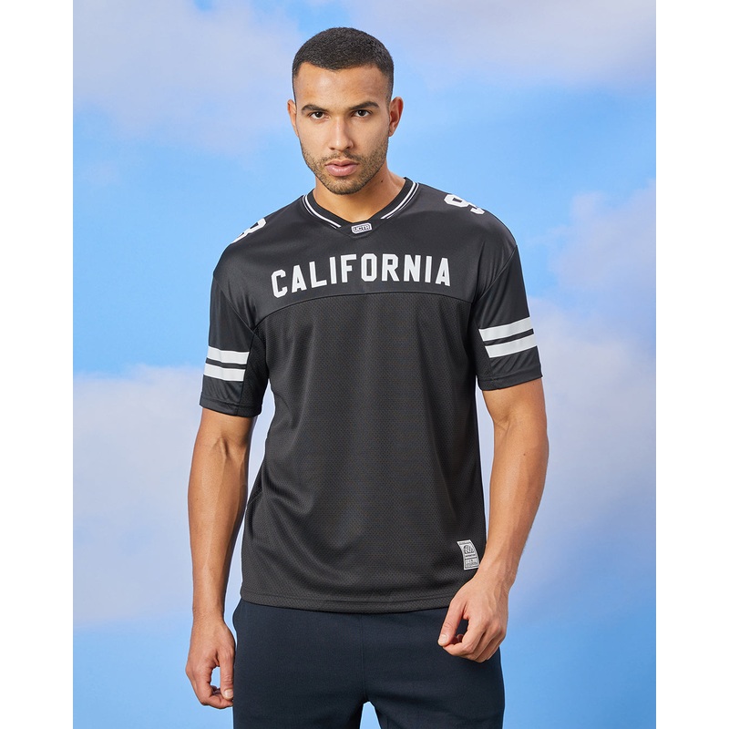 Men Black Active Oversize T-Shirt