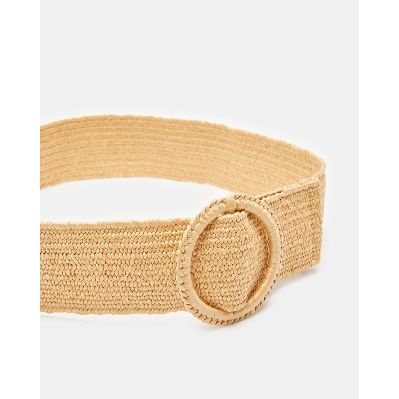 Women Beige Woven Dress Belt|S-M|L-XL