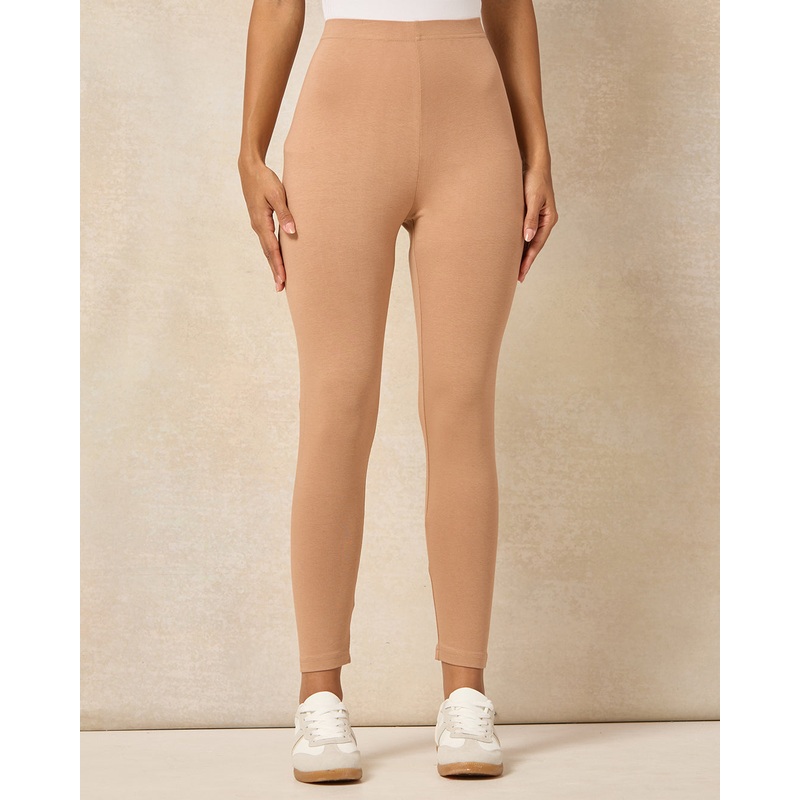 Women Brown Cropped Legging|UK8|UK10|UK12|UK14|UK16|UK18