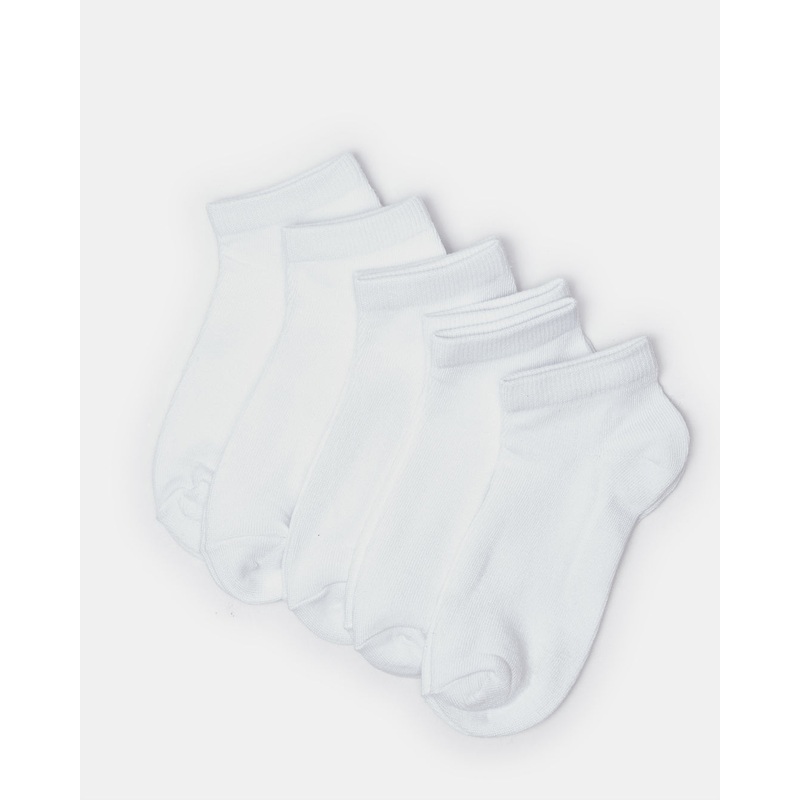 Boys White Socks Set (Pack Of 5)