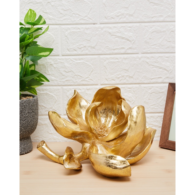 Gold Gaia Flower Dcor Accent