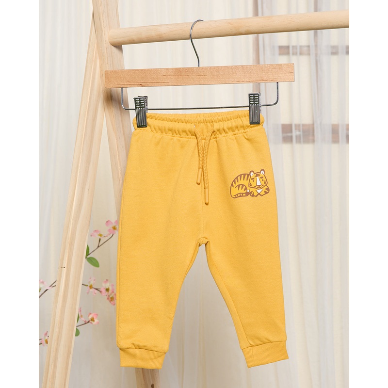 Infant Boys Mustard Tiger Active Pants