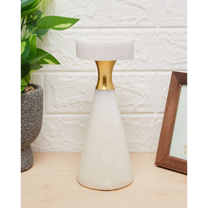 Ivory Gaia Pillar Candle Holder