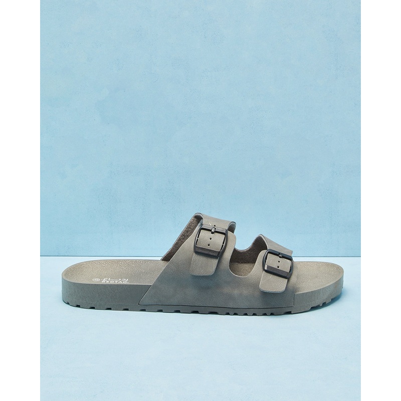 Men Charcoal Buckle Slide|EU40|EU41|EU42|EU43|EU44|EU45