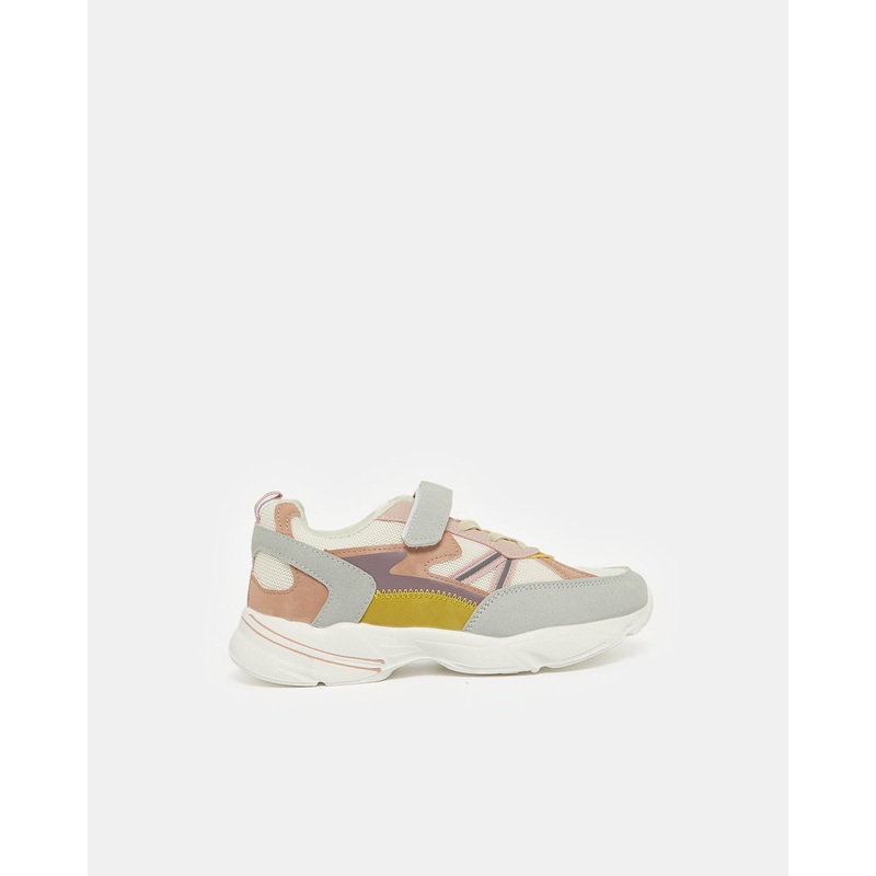 Senior Girls Multicolour Colour Block Trainer