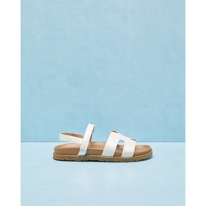 Senior Girls White Strap Sandal