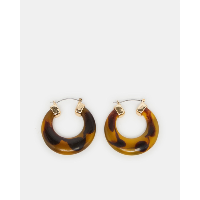 Women Brown And Gold Embellished Earring