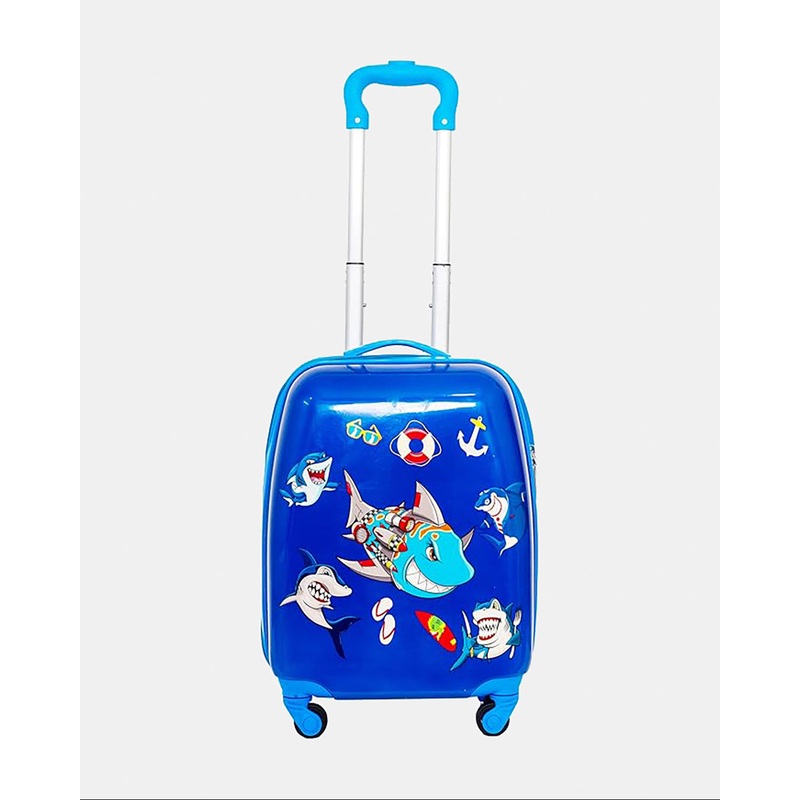 Blue Fish Character Print Kids Trolley