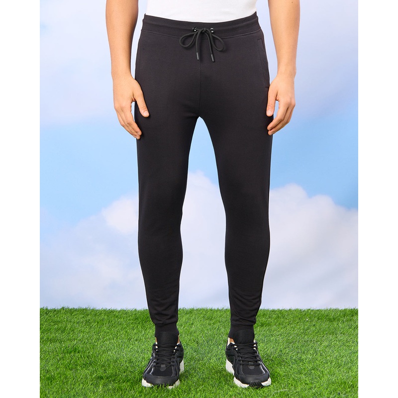 Men Black Plain Active Pants|Small|Medium|Large|X-Large|XX-Large