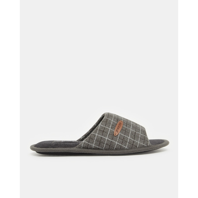 Men Grey Checkered Slipper|Small|Medium|Large