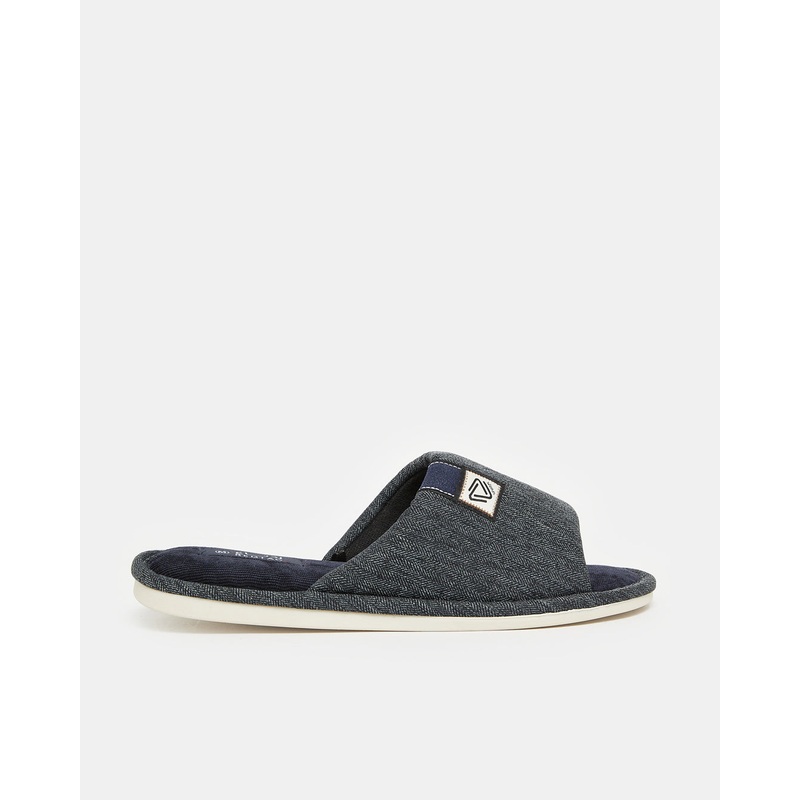 Men Navy Patched Slipper|Small|Medium|Large