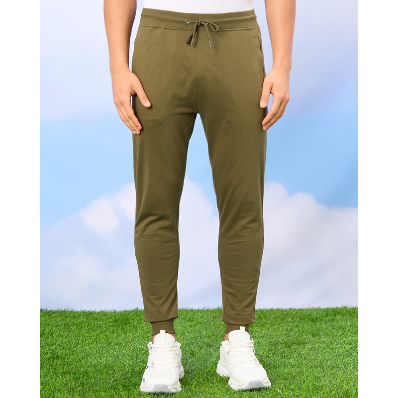 Men Olive Plain Active Pants|Small|Medium|Large|X-Large|XX-Large