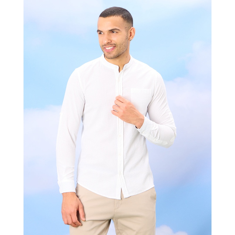 Men White Long Sleeved Shirt|Small|Medium|Large|X-Large|XX-Large