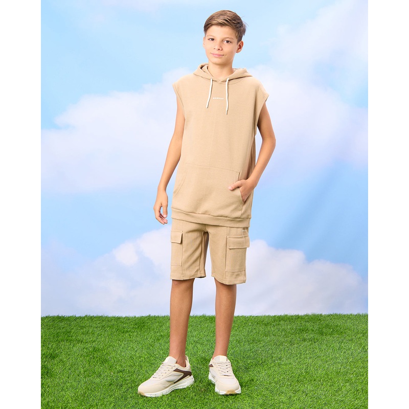 Senior Boys Beige Casual Set (2 Piece)