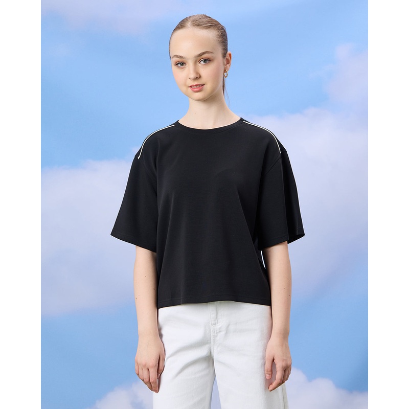 Senior Girls Black Scuba Top|8-9 Yrs (S)|9-10 Yrs (M)|11-12 Yrs (L)|13-14 Yrs (XL)|15-16 Yrs (XL)