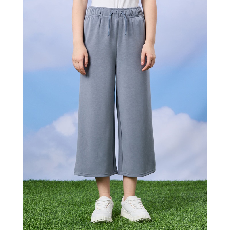 Senior Girls Grey Wide leg Scuba Pants