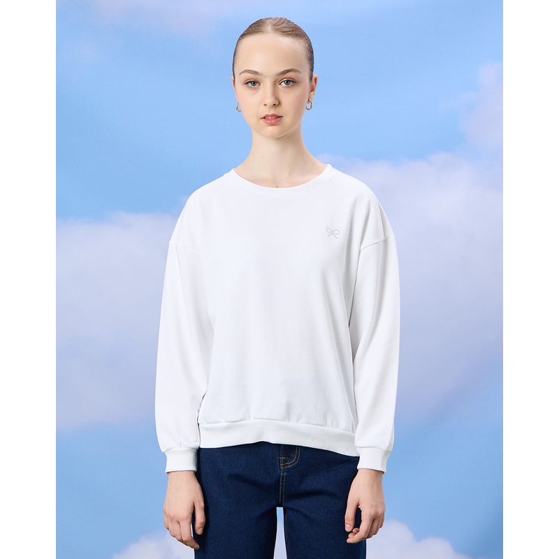 Senior Girls Navy And White Sweatshirt Set (Pack of 2)