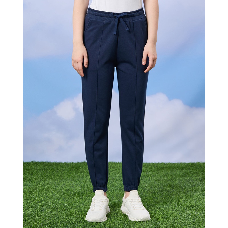 Senior Girls Navy Basic Track Pants