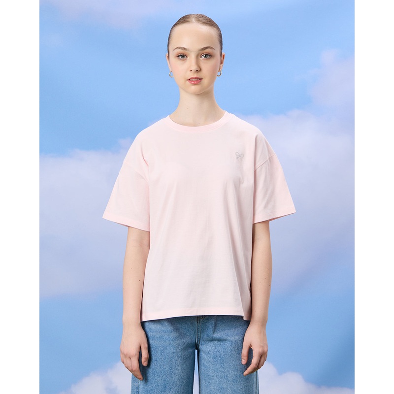 Senior Girls Pink And Grey T-shirt Set (Pack of 2)