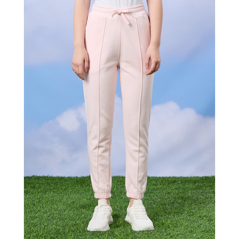 Senior Girls Pink Basic Track Pants