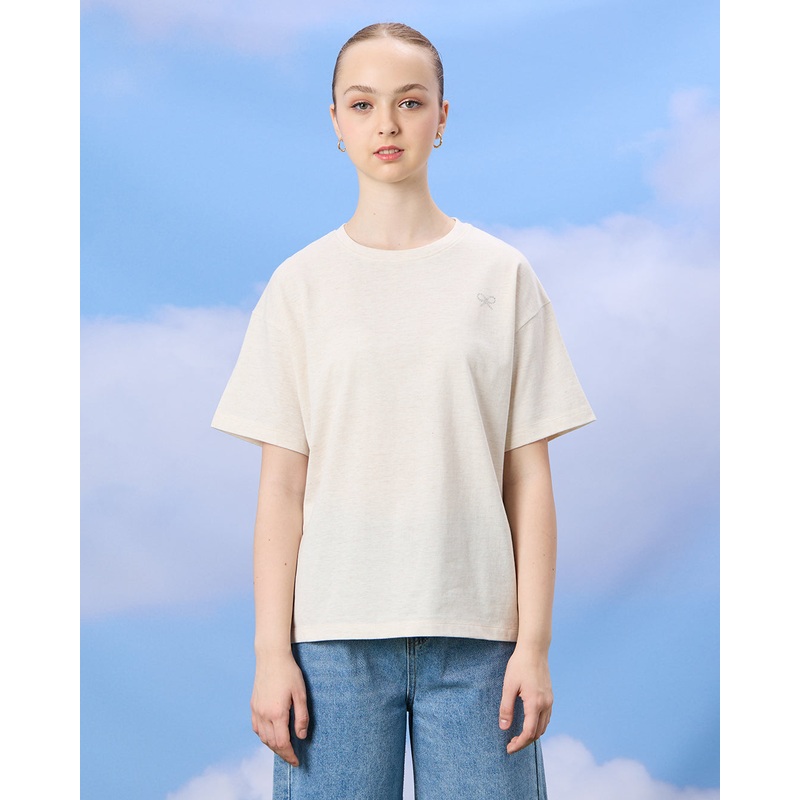 Senior Girls White And Ivory T-shirt Set (Pack of 2)