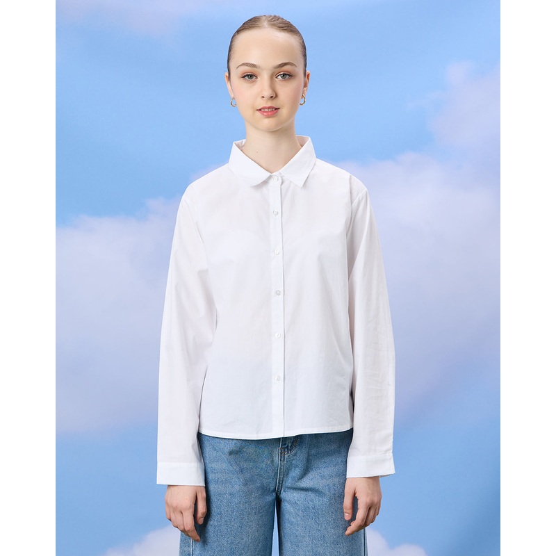 Senior Girls White Plain Shirt
