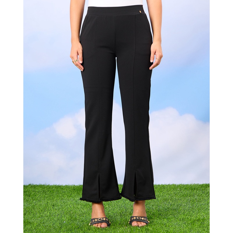 Women Black Flared Trousers|UK8|UK10|UK12|UK14|UK16|UK18