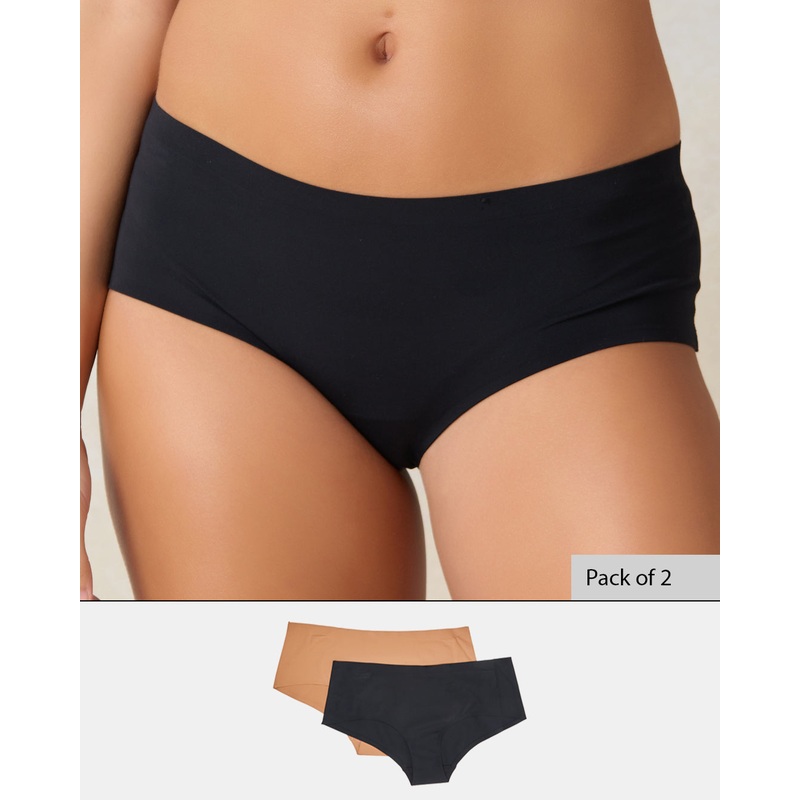Women Brown And Black Boy Leg Brief (2 Pack)