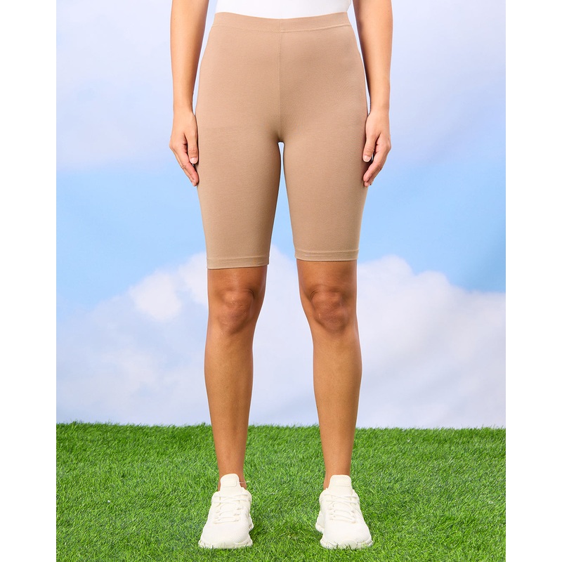 Women Taupe Biker Shorts|UK8|UK10|UK12|UK14|UK16|UK18