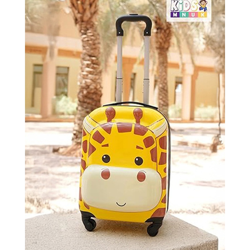 Yellow Giraffe Hard-Sided Kids Trolley Bag (18 Inch)