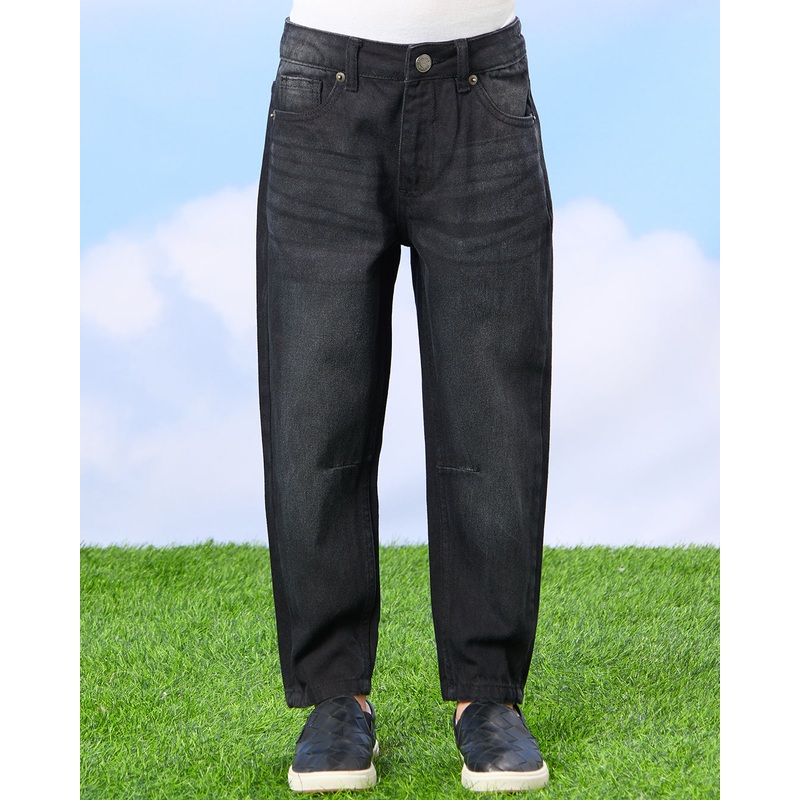 Boys Black 5 Pocket Balloon Fit Jeans