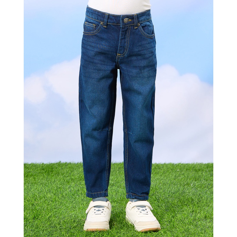 Boys Navy 5 Pocket Balloon Fit Jeans