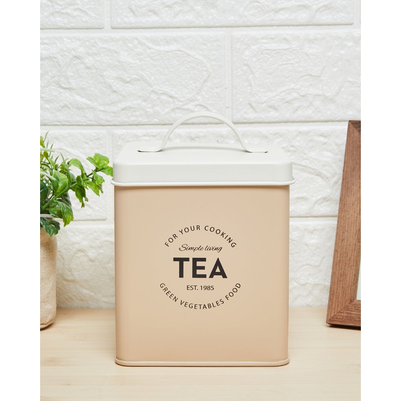 Pink Square Tea Canister
