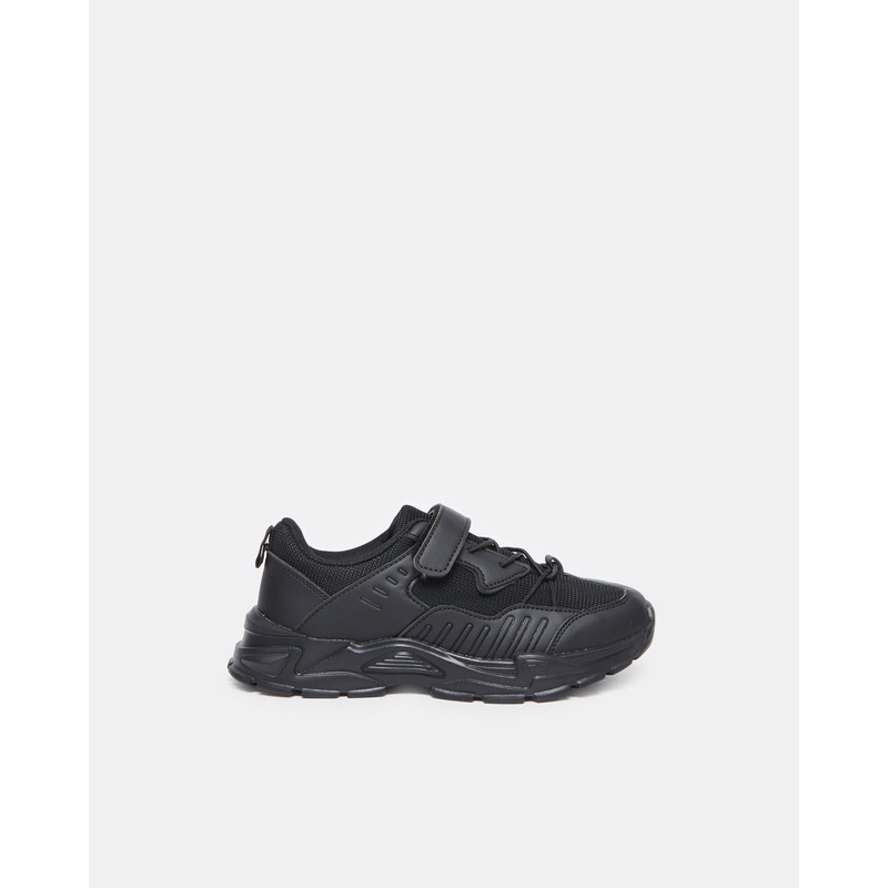 Senior Boys Black Chunky Sneakers