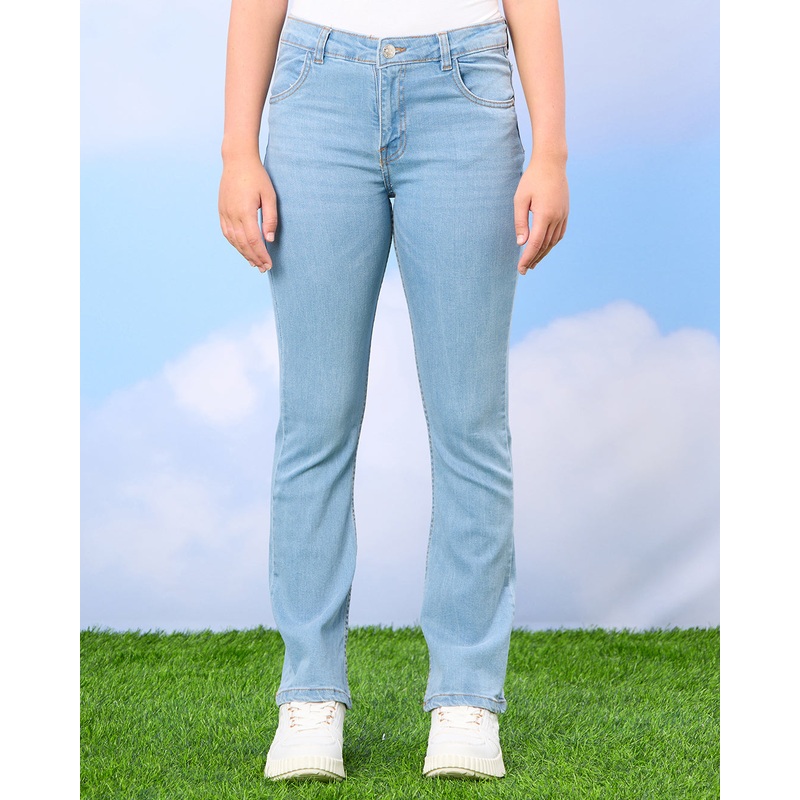 Senior Girls Blue Solid Jeans|8-9 Yrs (S)|9-10 Yrs (M)|11-12 Yrs (L)|13-14 Yrs (XL)