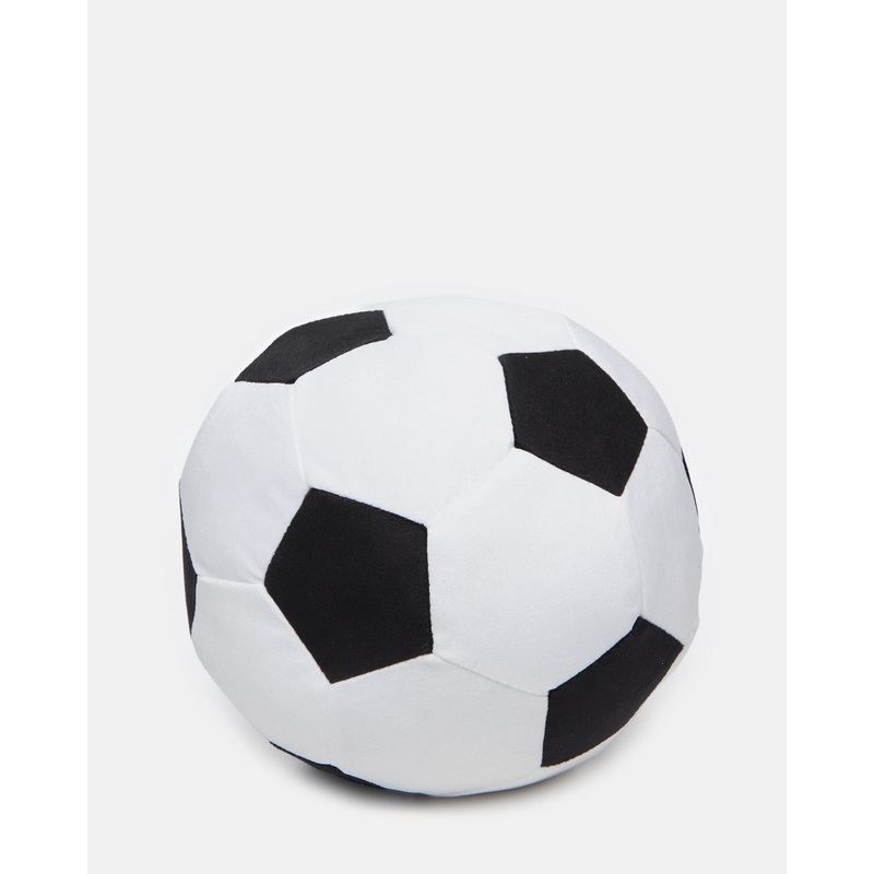White And Black Football Shaped Kids Cushion
