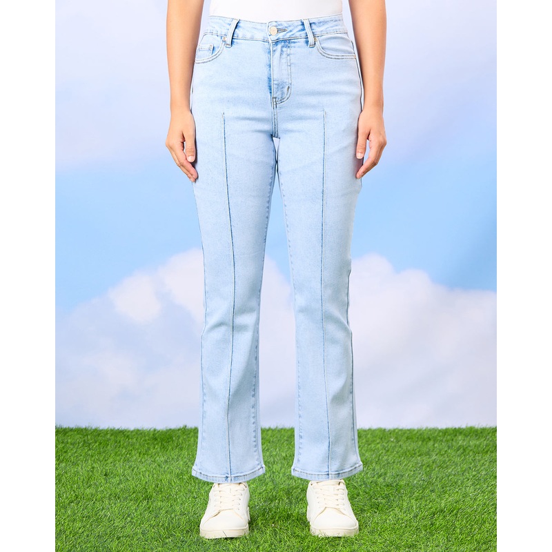Women Blue Flared Jeans|UK8|UK10|UK12|UK14|UK16|UK18
