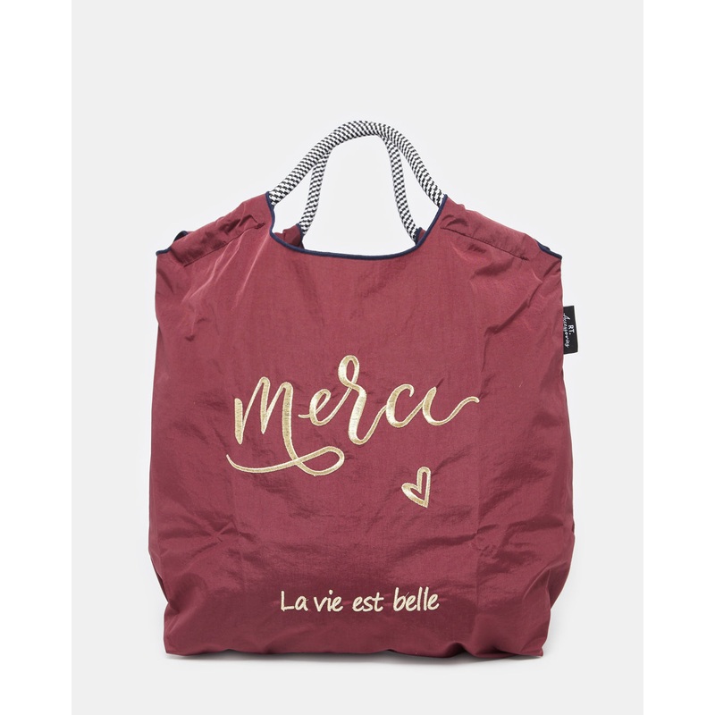 Women Burgundy Printed Shopper Bag