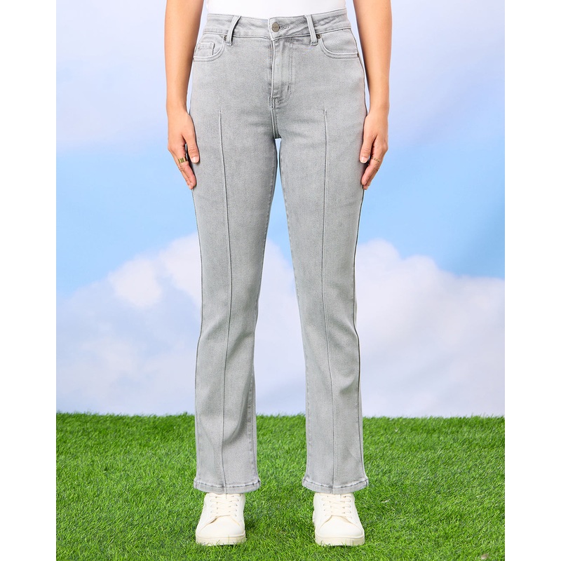 Women Grey Flared Jeans|UK8|UK10|UK12|UK14|UK16|UK18