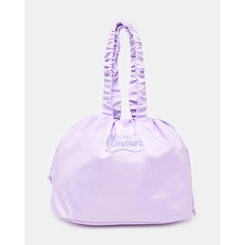Women Purple Summer Beach Bag