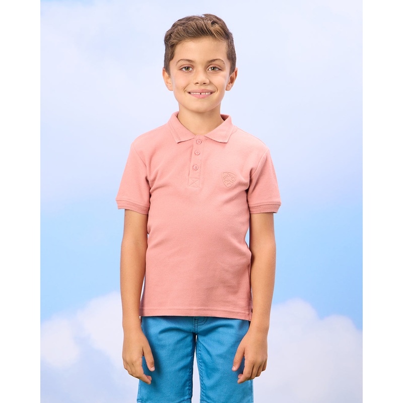 Boys Pink Solid Polo Shirt|2-3 Years|3-4 Years|4-5 Years|5-6 Years|6-7 Years|7-8 Years