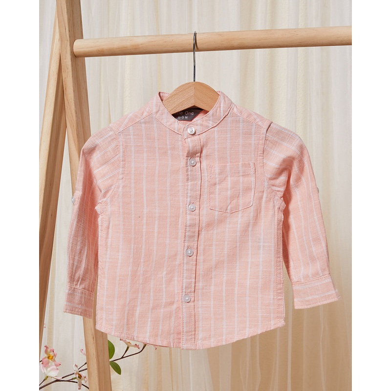 Infant Boys Apricot Striped Shirt