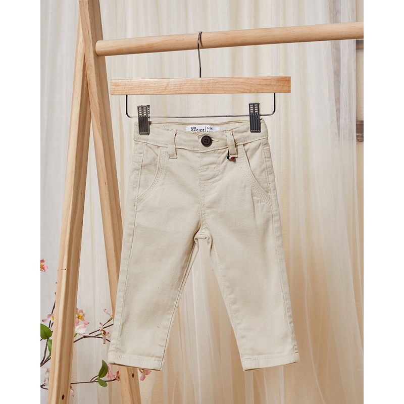 Infant Boys Beige Solid Casual Trousers