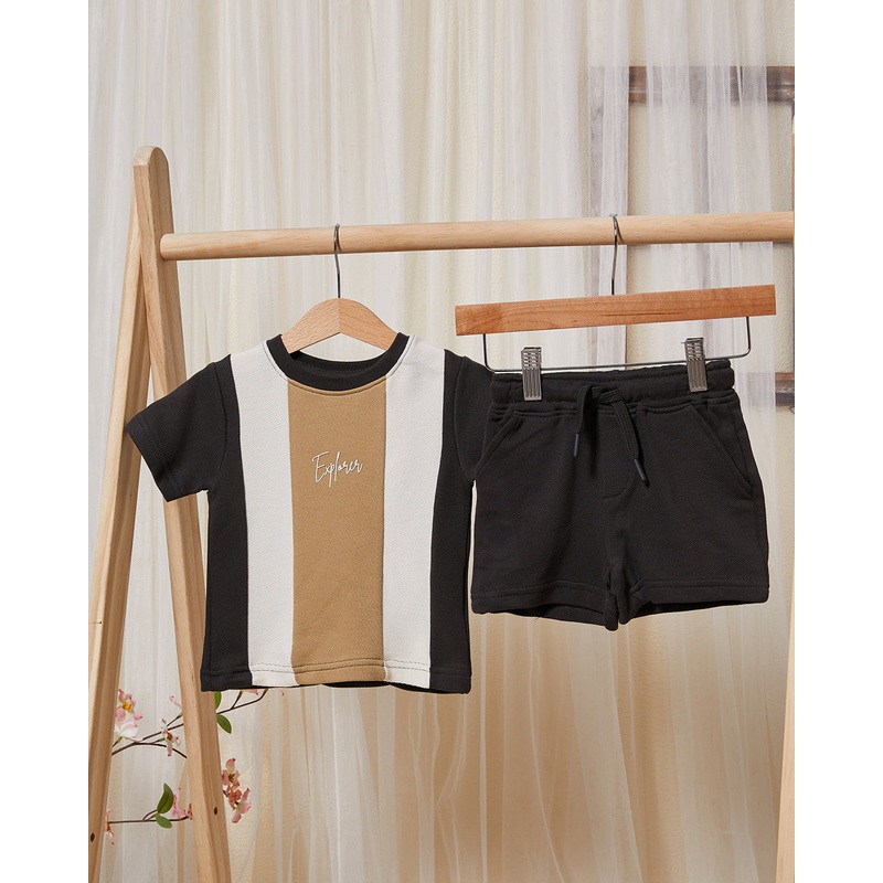 Infant Boys Black Casual Set (2 Piece)