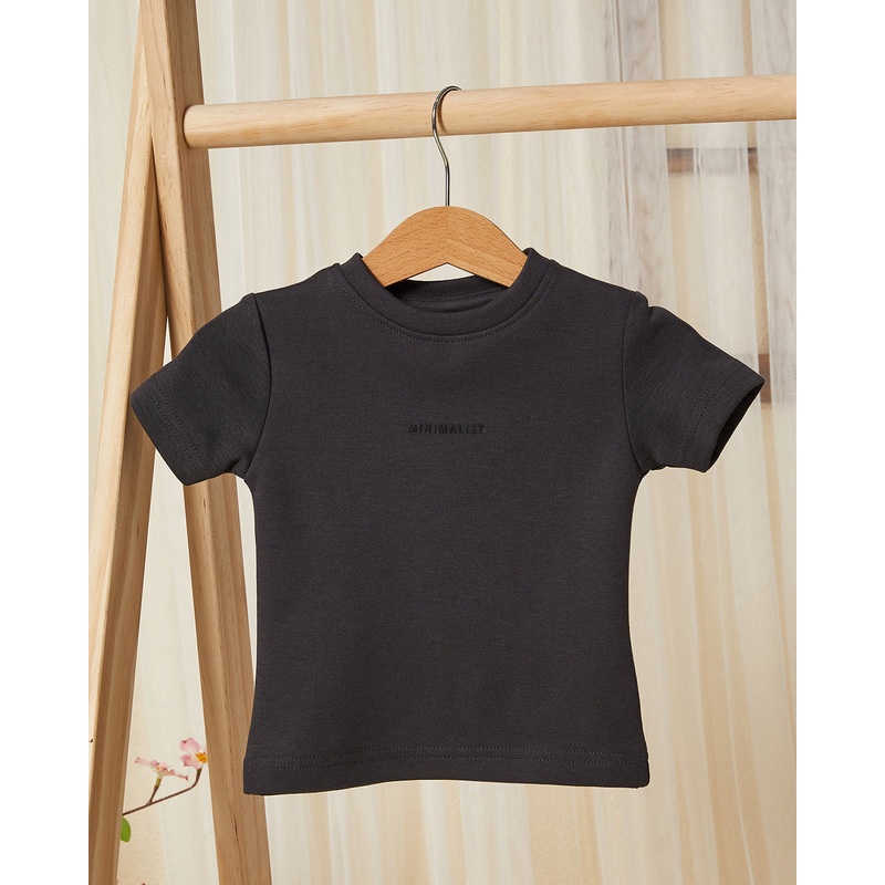 Infant Boys Black Minimalist T-Shirt