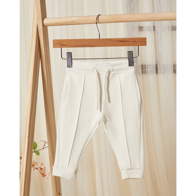 Infant Boys Cream Minimalist Track Pants
