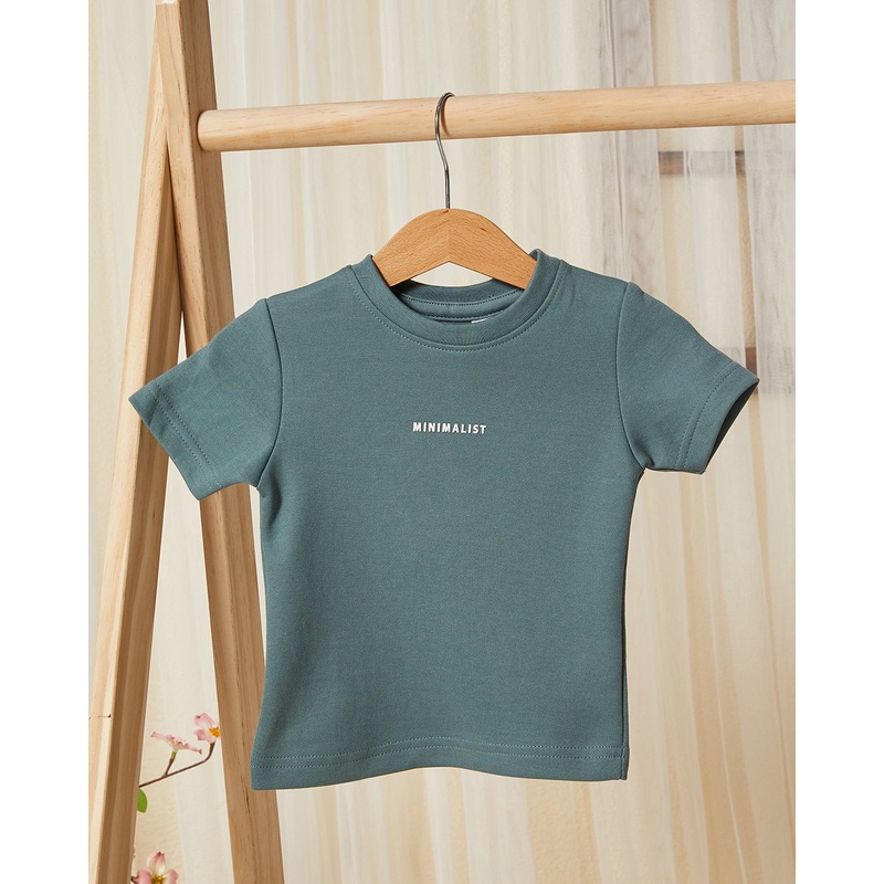 Infant Boys Green Minimalist T-Shirt